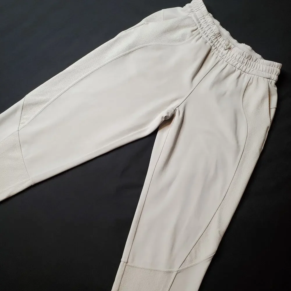 Lululemon Women's Size 6 Brushed Softstreme Ribbed High-Rise Jogger White Opal